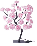 LED Rose Tree Lights USB Plug Table Lamp