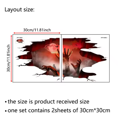 3D Ghost Hand Sticker