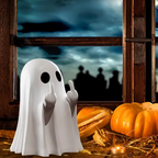 Ghost Resin Statue With Middle Finger