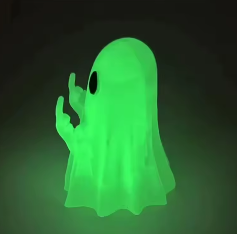 Ghost Resin Statue With Middle Finger