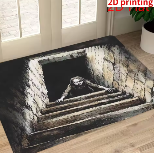 Clown Doormat Horror Theme Indoor Outdoor Welcome Rug