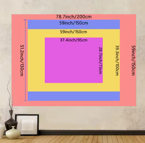 Colorful Waterfall UV Response Tapestry