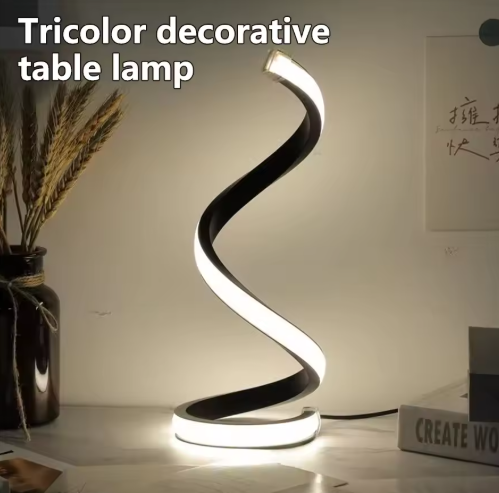 LED Night Light Spiral Table Lamp
