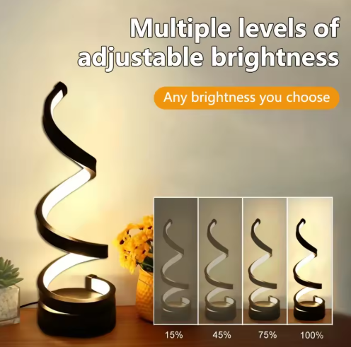 LED Night Light Spiral Table Lamp