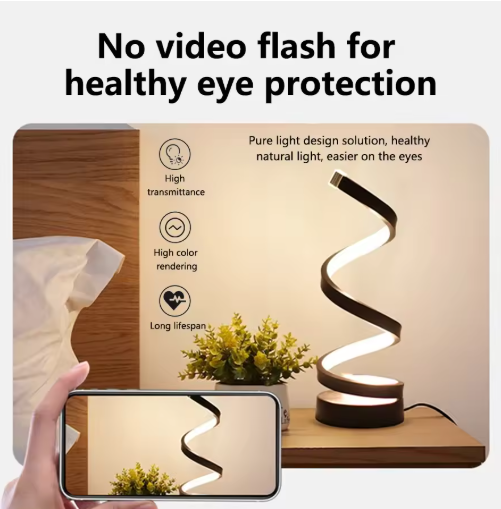 LED Night Light Spiral Table Lamp