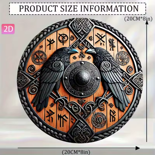 Viking War Shield Aluminum Wall Art