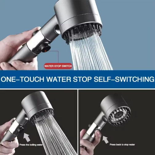 High-Pressure Shower Head With Massage Brush Filter