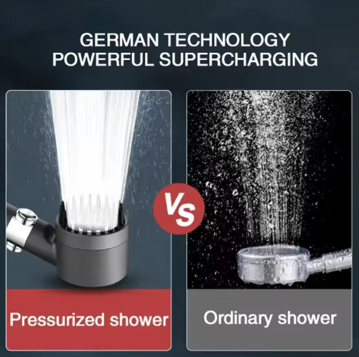 High-Pressure Shower Head With Massage Brush Filter