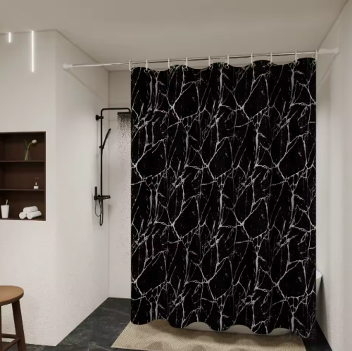 Marble Curtain with Hooks
