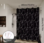 Marble Curtain with Hooks