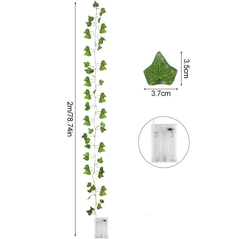 Creeper Green Leaf Ivy Vine LED String Lights (5 meters)